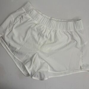 Old Navy Active Women White Quick Dry Running Shorts Elastic Waist Size M